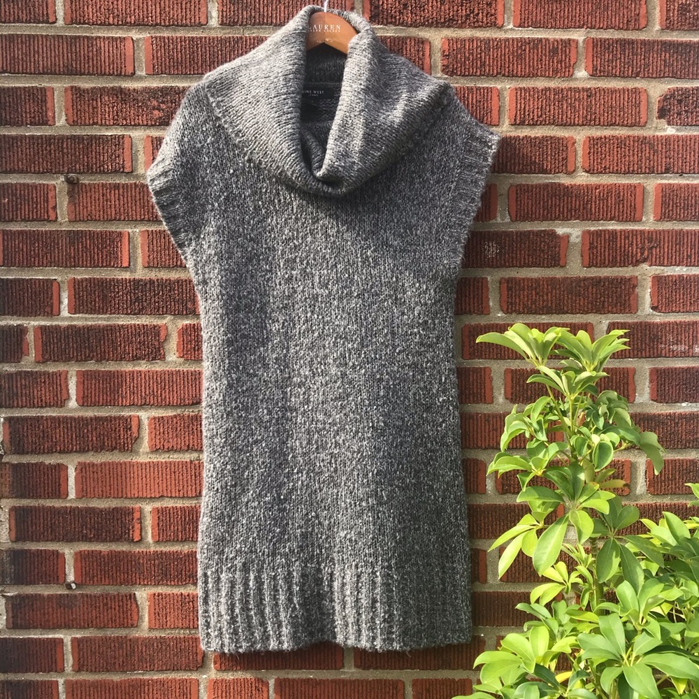 Nine West Cowl Neck Knit Sweater Dress - Picture 1 of 7